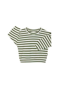 Legging: Khaki Stripe Wide Needle Rib Pullover