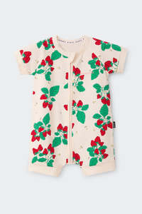Pj Clear: Strawberry Sweet Fields Romper CLEARANCE