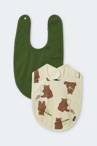 New: Barry Bear Stretchies Bib 2 Pack