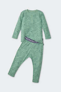 All 1: Camp Waffle Blue PJ Set