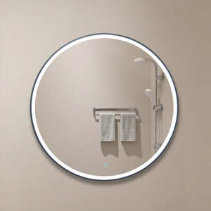 GlowEdge 800mm Grey Frame LED Mirror Light 3 Colors & Dimmable Anti-Fog