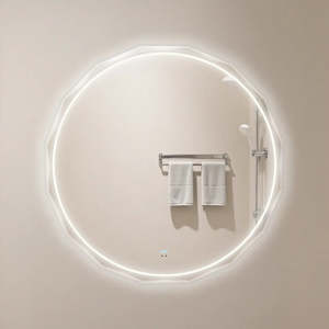 Bathroom Lighting: Prisma 600 LED Mirror 16-Sided, Motion Sensor, 3-Color Light & Defogger