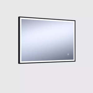 Bathroom Lighting: RAIN Black LED light Mirror 1500x700B Cold Light 6000k Anti-Fog IP44