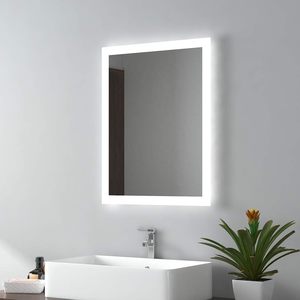 Bathroom Lighting: White Frame 3 Light Color 600*700 Led Mirror Light Anti-Fog