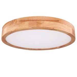 Round White Cover With Wooden Border LED Celling Light