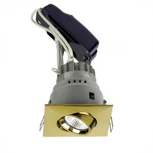 SU-SVE90S MR16 Square Fire Rated 30min Adjustable Downlight GD/SC/WH