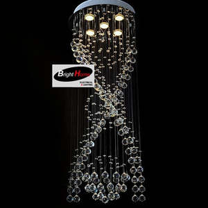 DESTINY Entryway Crystal Raindrop 2m Chandelier