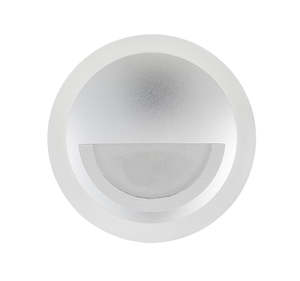 Step Lighting: MORTA WHITE FRAME ROUND MODERN LED TRI-COLOURS RECESSED STEP LIGHT NON-SENSOR
