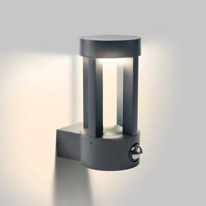 Wall Lighting: LED Wall Light with Motion Sensor – 5.5W, 3000K Warm White, Die-Cast Aluminum & Opal PC, IP44 Rated