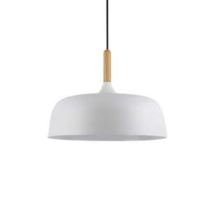 Clearance: LUMIWALL Round Shape White Metal Single Head LED Pendant