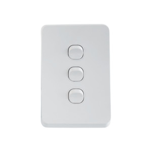 iLuxlite 3 Gang Switch - Vertical - White