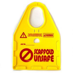 Safety Signs: Scaffold Safe Tag Holder