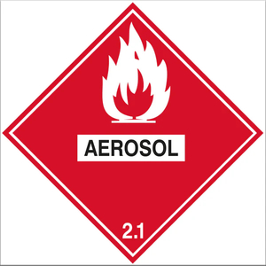 Safety Signs: Dangerous Goods Label Class 2.1 Aerosol
