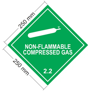 Safety Signs: Dangerous Goods Label Class 2.2 Non-Flammable Compressed Gas