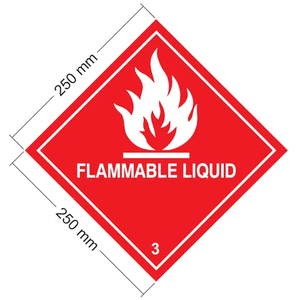 Dangerous Goods Label Class 3 Flammable Liquid