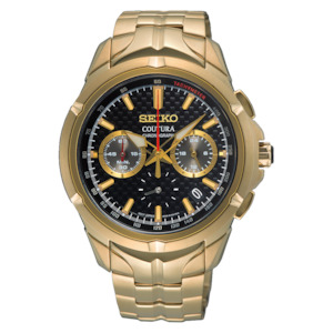 Watches: SSB438P SEIKO Coutura Gold Tone Chronograph Watch