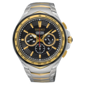 Seiko Coutura Quartz Chronograph Black Dial SRWZ26