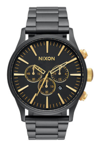 Nixon Sentry Chrono Watch Matte Black / Gold