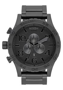 Nixon Mens: Nixon 51-30 Chrono All Matte Black / Black