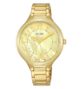 Womens: Alba AH8888X1 Fashion Women's Gold Stainless Steel Dress Watch