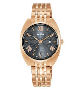 Womens: Alba AH7Z08X1 Fusion Women's Rose Gold Stainless Steel Dress Watch