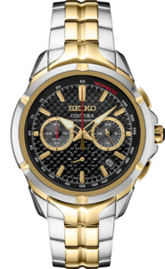 Cotura: SSB434P SEIKO Coutura Two Tone Chronograph Watch