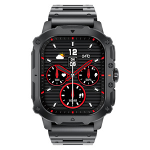 Black Friday: Broadway GK72 Black Rectangle Stylish Sport Watch Amoled Screen Smartwatch