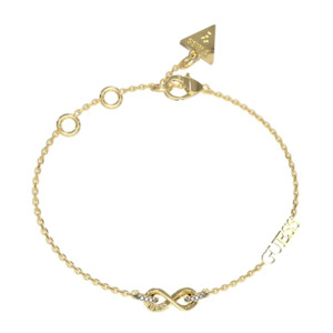 GUESS Gold Infinity Pave Links Bracelet JUBB03265JWYGL