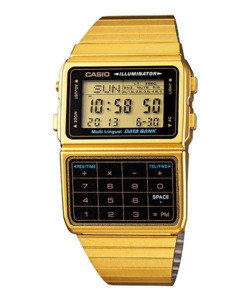 Casio: DBC611G-1D CASIO Vintage Memory Calculator Databank Watch