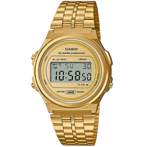 Casio: A171WEG-9A Casio Vintage Alarm Chronograph Watch
