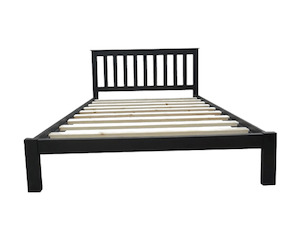 Bed Frames Base: Classic Queen Bed - Black