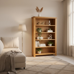 Furniture: Oak Bookcase - 1800x900