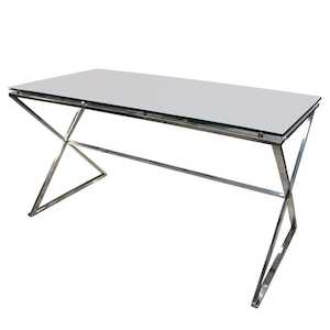 Furniture: Crusa Desk Polished + Clear
