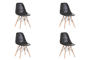 Dining Table: Echo Chair Set of 4- Black