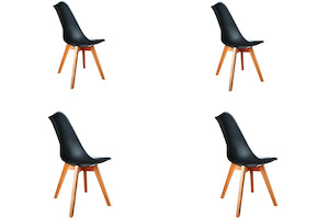 Dining Table: Sonia Chair Set of 4-Black