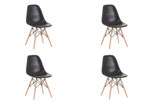 Dining Table: Echo Chair Set of 4- Black