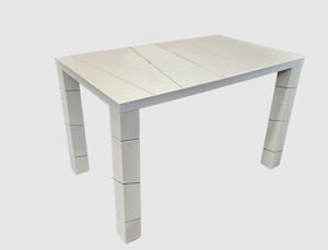 Dining Table 1: Mona White Dining Table 1200