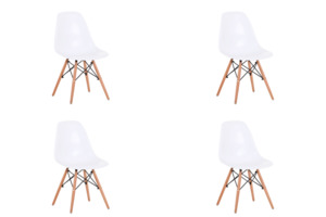 Dining Table: Echo Chair Set of 4-White