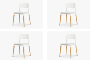 Dining Table: Jade Chair Set of 4-White