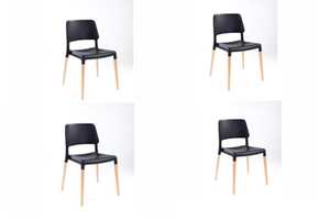 Dining Table: Jade Chair Set of 4 - Black