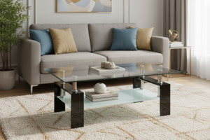 Coffee Table: Coffee Table - Glass