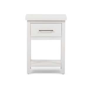 Bedside Table: Helen Bedside Table White