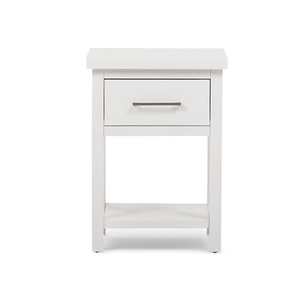 Bedside Table: Helen Bedside Table White