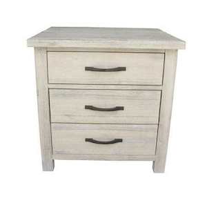 Bedside Table: Ballman Bedside Table 3 Drawer