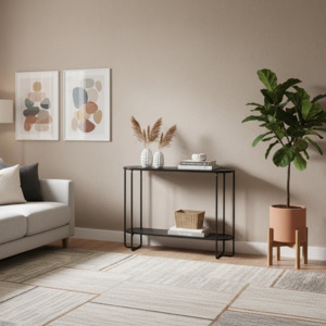 Hall Table: Colab Metal Hall Table - Black