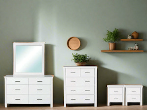 Tina White Bedroom Suite - Set of 4