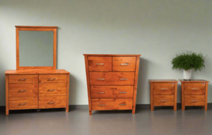 Dressing Table Lowboy: Tina Honey Bedroom Suite - Set of 4
