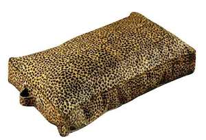 Armchair Occasional Chair: Leopard Leather Pouf | Ottoman