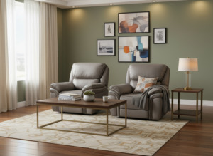 Armchair Occasional Chair: Moy Manual Recliner Chair - Set of 2
