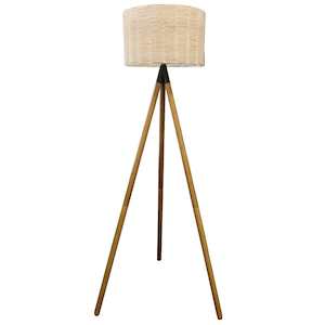 Lighting: Rattan Floor Lamp on Tripod